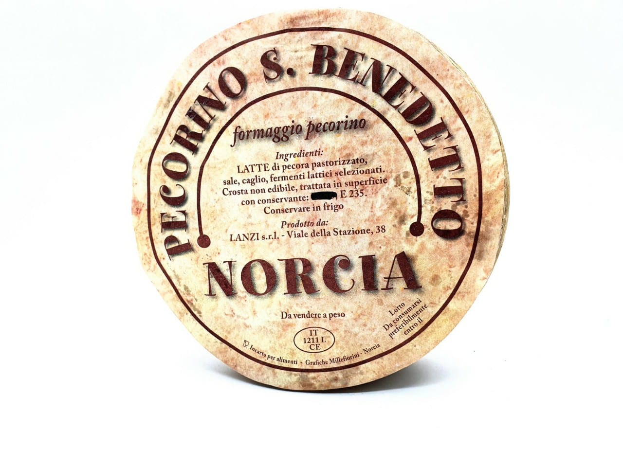 Pecorino San Bendetto Stagionato Rigato Norcia Lanzi